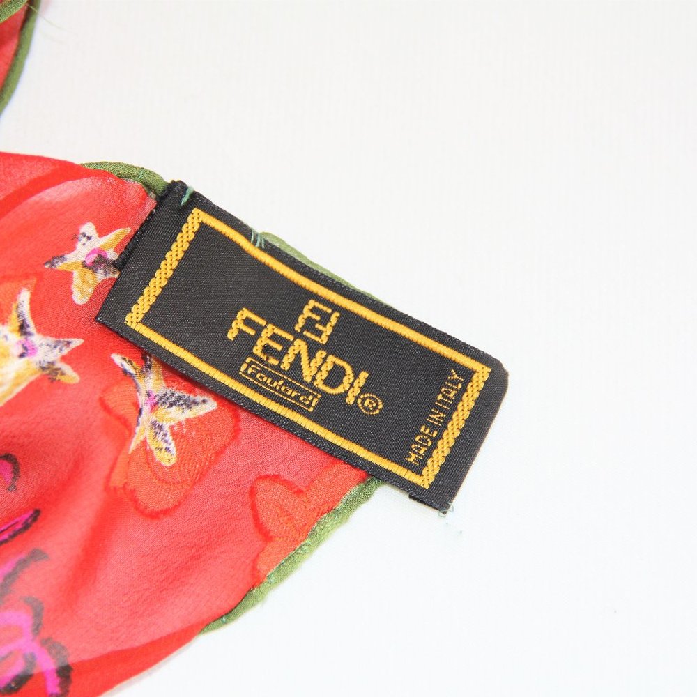 Vintage Rare Fendi 100% Silk Zodiac Square Scarf - Picture 3 of 8